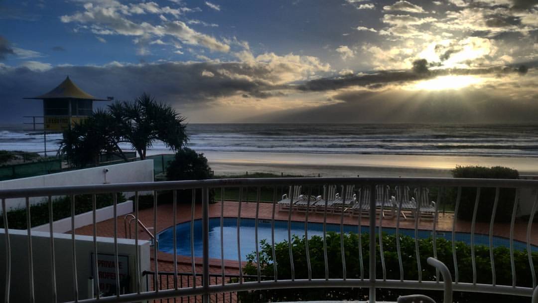 The Morning after Ex-Cyclone Debbie from The Albatross North Apartments, Mermaid Beach, Gold Coast. The Morning after Ex-Cyclone Debbie from The Albatross North Apartments, Mermaid Beach, Gold Coast.